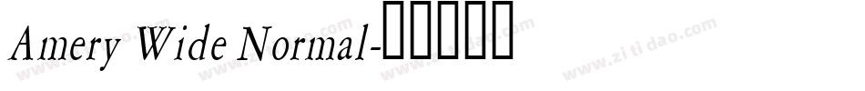 Amery Wide Normal字体转换